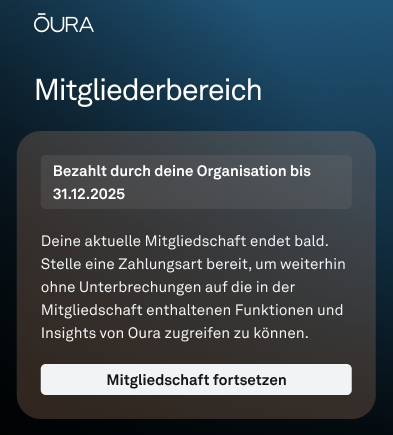 Karte „Mitgliedschaft fortsetzen“ im Mitgliederbereich