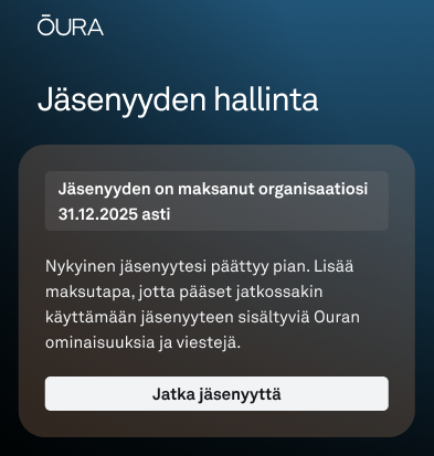 Jatka jäsenyyttä -kortti Jäsenyyden hallinnassa