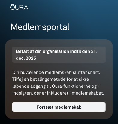 Kortet Fortsæt medlemskab i Medlemsportalen.